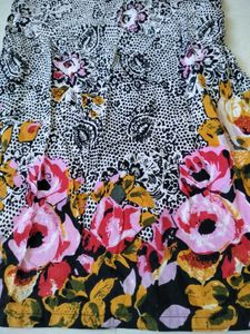 combo Floral Print Square Neck Top short kurti