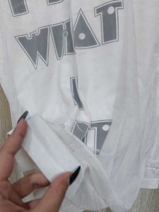 White Graphic Tee 'I Do What