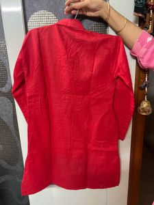 Vibrant Red Kurta
