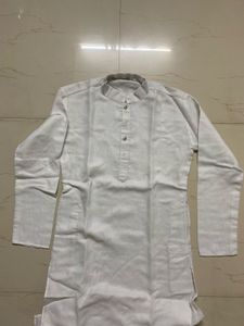 Men's White Linen Kurta
