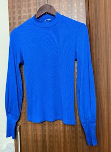 Imported 🛍️Blue Ribbed Top💙
