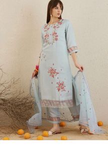Embroidered Kurta Set with Dupatta