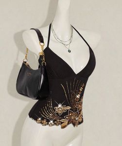 Sparkly embellished Halter Neck Top