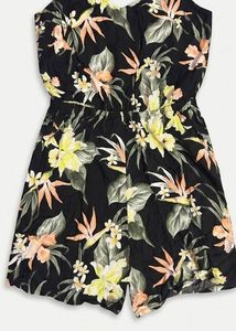 Tropical Floral Print Romper