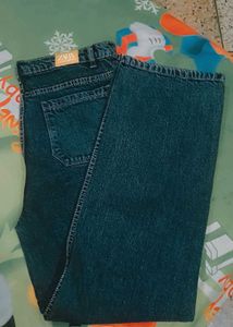 Blue Wide Leg Denim Jeans