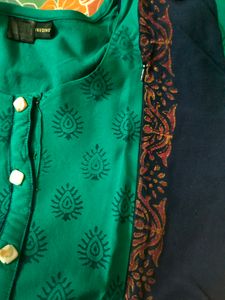 Blue Feeding Anarkali Kurta