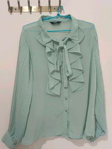 Chic Ruffled Neck Blouse