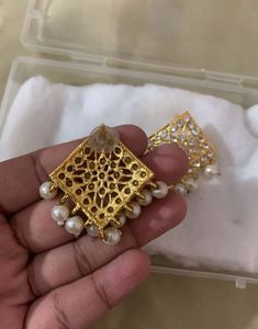 Elegant Pearl &amp; Gold Choker Set