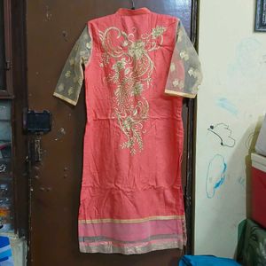 Navy Blue Kurta Set with Gold Embellishments combo