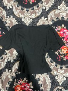 Classic Black Button-Up T-Shirt