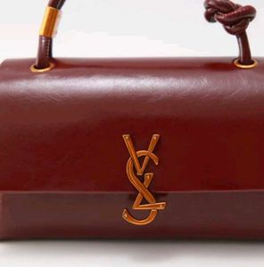 ysl Chic Burgundy Handbag