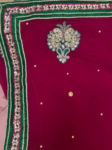 pink beautiful saree