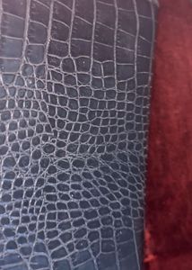 dupe Moschino Black Croc Embossed Pouch