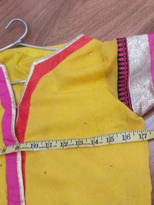 Vibrant Yellow Embroidered Kurta set(3 piece )