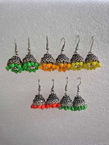 Set of 6 Jhumka Earrings - 2 Sets for ₹199