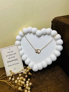 Double Heart Pendant Necklace