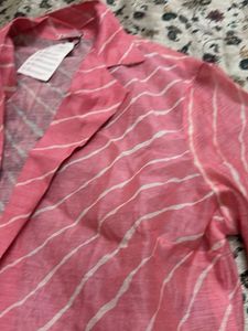 Pink Striped Cotton blezzer