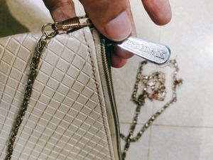 Esprit White Woven Clutch