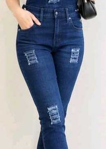 Ripped Blue Denim Dungaree Overalls