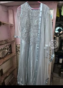 Beautiful Sky Blue Embellished Gown