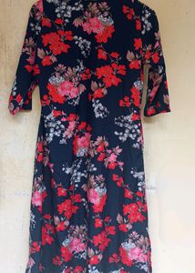 Floral Navy Blue Dress (Women)