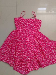 Cute Pink Floral Summer Dress