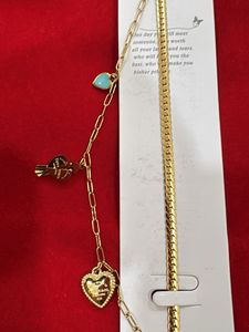 Gold Tone Charm Bracelet