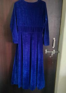Royal Blue Velvet Maxi Dress