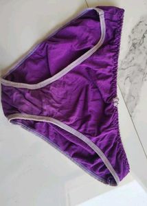 Purple Bikini Briefs with Bow Detail