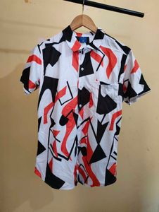 Abstract Print Short Sleeve Shirt