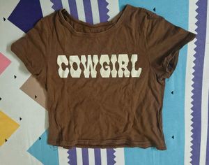 Brown Cowgirl Graphic T-Shirt