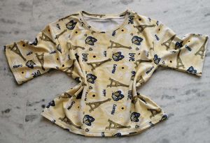 butter yellow oversized baby tee