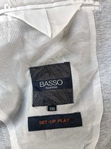 brand is BASSO omme OG Men's Grey Casual Blazer