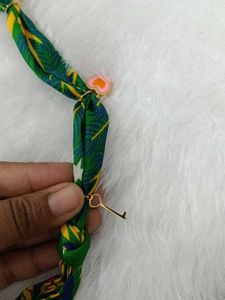 Boho Scarf Necklace with Charms