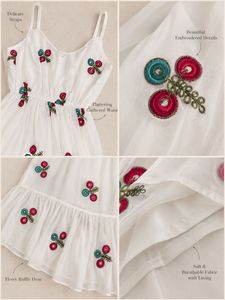 White Embroidered Tiered Dress🌷🤍