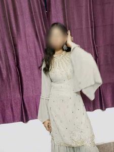 Elegant Grey Kurta Set with Sharara