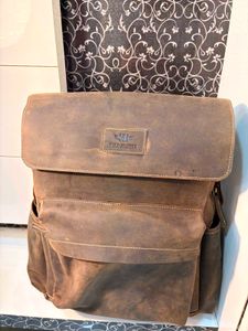 Rustic Brown Leather Backpack