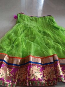 Elegant Net Lahnga With Dupatta