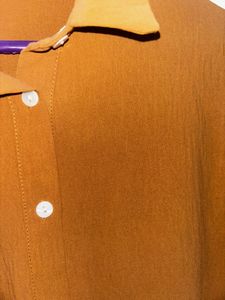 Camel Brown Long formal  Shirt Kurti