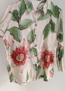 Flowy Floral Print Summer Shirt