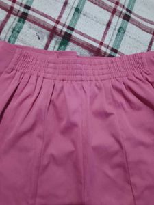 Pink High-Waisted short with Buttons