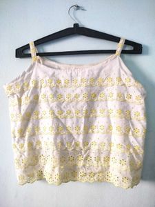White Broderie Anglaise Cami Top