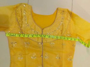 Yellow Kurta with Embellishments