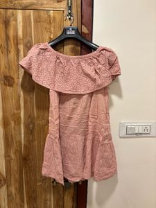 Cute Pink Off-Shoulder Dress