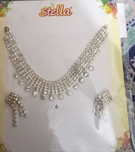 Party Wear white stone Necklace