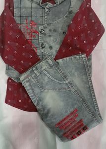 Shirt Paint With Denim Set Of 2
