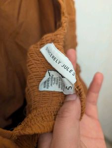 Women's Casual Brown Midi Dress