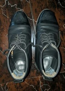 Stylish Black Leather Ankle Boots + free polish