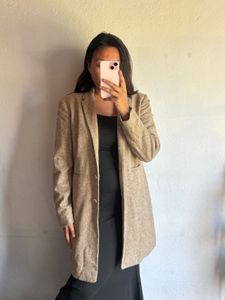 Classic Beige Tweed Blazer