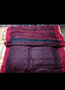BrandNew GunturHandloom Saree with Striped Pallu
